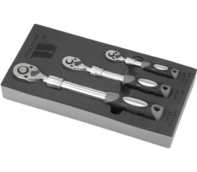 3-delige telescopische ratelsleutelset