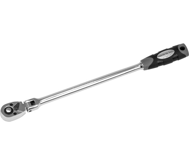 Extra lange ratelsleutel met flexkop 1/4"