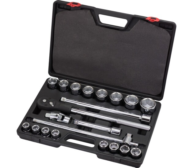 3/4" dop- en gereedschapsset 6-kant 19–50 mm