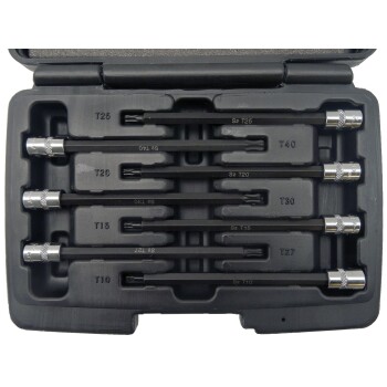 Torx kogelkop bitdoppenset 130 mm 1/4''