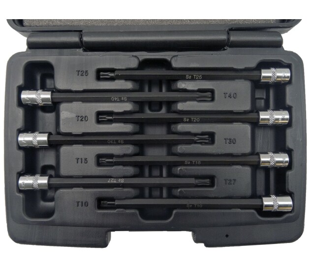 Torx kogelkop bitdoppenset 130 mm 1/4''