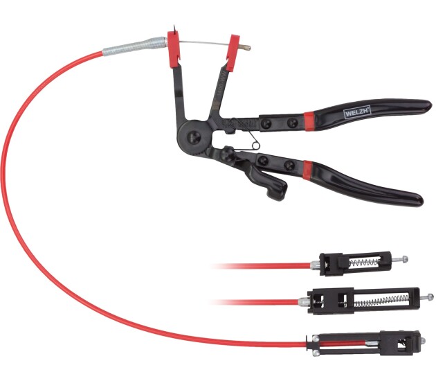 Slangtang met lange kabel en verwisselbare bekken