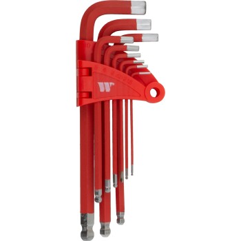 Inbussleutelset L-model met kogelkop 9-delig (H1.5–H10)