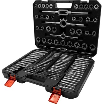 110-delige metrische en SAE tap- en snijset