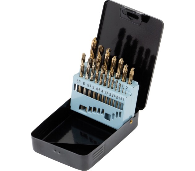 Linksdraaiende boorset – 19-delig 1–10 mm