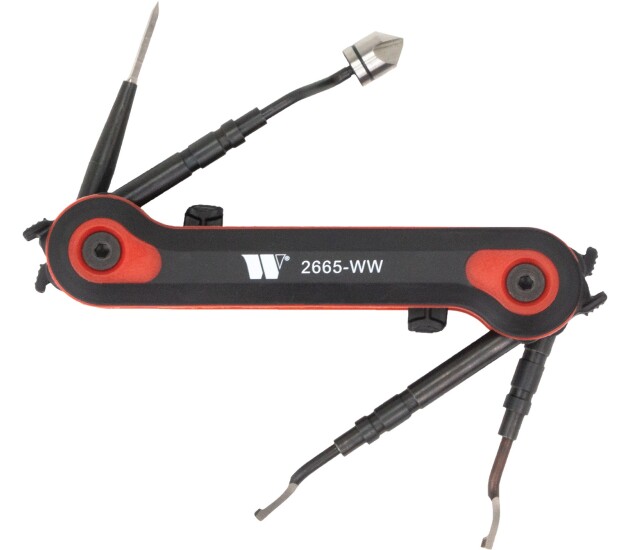 Universele ontbraamtang – met 4 opklapbare messen