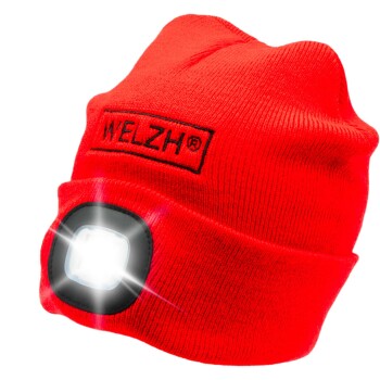 LED-muts met oplaadbare lamp – rood