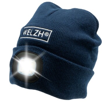 LED-muts met oplaadbare lamp – blauw