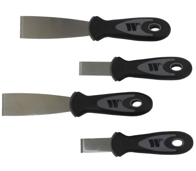 Universele schraperset – 4-delig roestvast staal