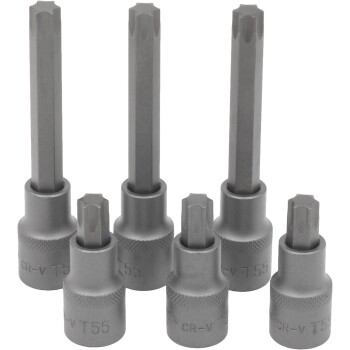 Torx-bitsdop – 6-delig T55 1/2'' S2-staal