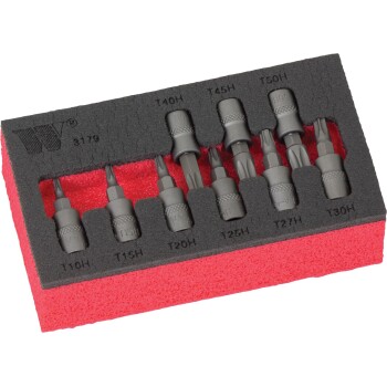 Vijfsprits Torx-bitdoppenset TS10–TS50