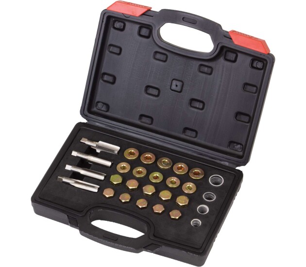 Oliecarter-schroefdraadreparatieset 64-delig