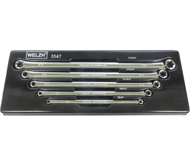 Extra lange E-Torx steeksleutels E6–E20