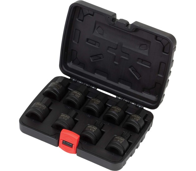 Impact-bitdoppenset 9-delig 3/4''