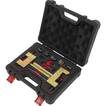 Gereedschap voor vernieuwen en klinken van distributiekettingen