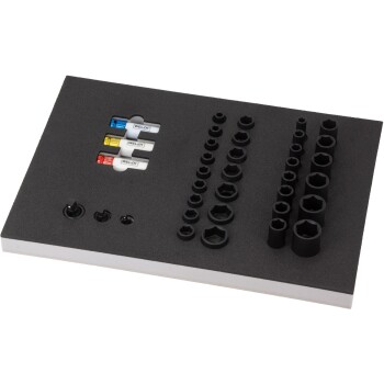 Gereedschapslade vullingsset impactdoppen, beschermdoppen en kruiskoppelingen