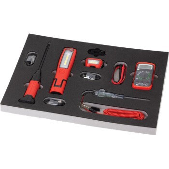 Gereedschapslade vullingsset verlichting en elektronische meetinstrumenten