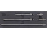 Slagverlengstukset 1/2'' 5-delig