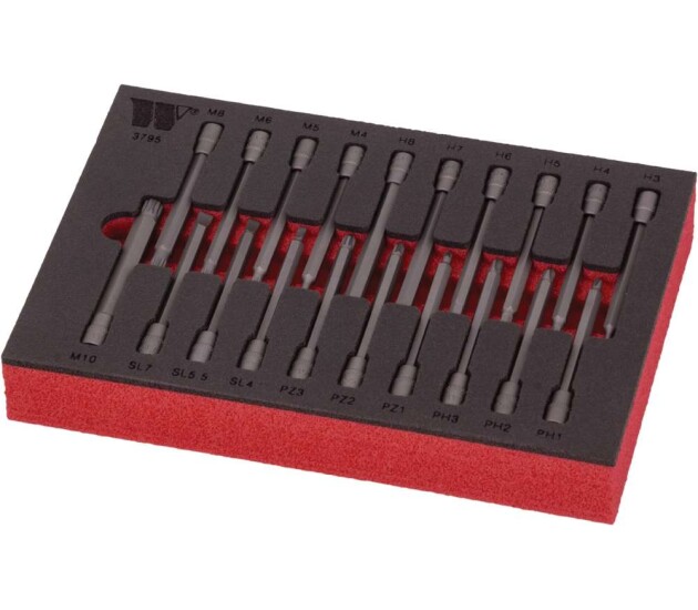 Bitdoppenset 1/4'' lang 20-delig S2-staal