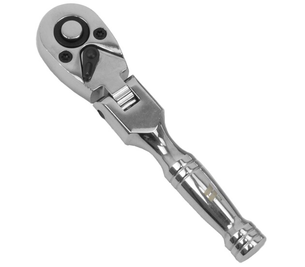 Krachtratel 1/4'' stubby met zwenkkop