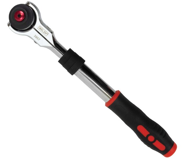 Uitschuifbare krachtratel 1/2'' met 270° zwenkkop 72-tands