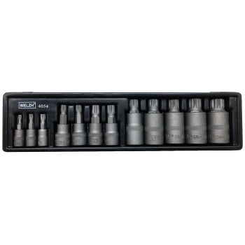 Bitdoppenset spline 12-delig S2 staal M4–M18