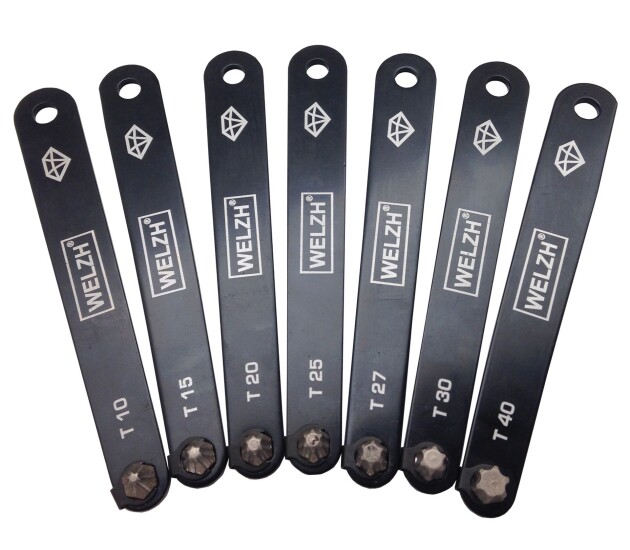 Torx-handgrepen ultralaagprofiel 7-delig T10–T40