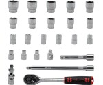 Doppenset 24-delig 1/2'' aandrijving