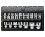 Hex-doppenset 1/2'' 17-delig, ondiep 10–32 mm