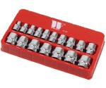Ondiepe 3/8'' doppenset 17-delig 8–24 mm