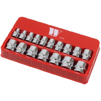 Ondiepe 3/8'' doppenset 17-delig 8–24 mm