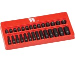 Impact-doppenset 28-delig 1/4'' aandrijving, diep & ondiep