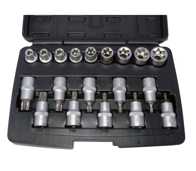 19-delige 1/2'' Torx & E-Torx set