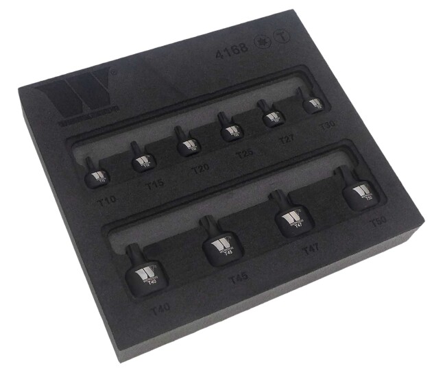 Lage opbouw impact Torx doppen – T10–T50