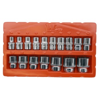 Ondiepe doppen set 1/2'' – Gearlock, 17-delig