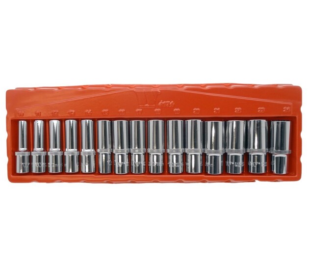 Diepe doppen set 1/2'' – Gearlock, 15-delig