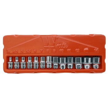 Ondiepe doppen set 1/4'' – Gearlock, 13-delig