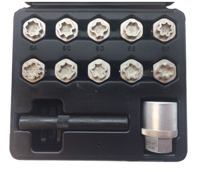 Slotmoersleutelset – Mercedes, OEM, 12-delig