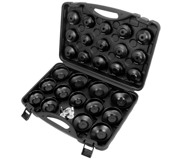 Oliefiltersleutel set met doppen en klauwtrekker, 30-delig