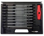 T-handgreep schroevendraaierset met verwisselbare bits, 18-delig
