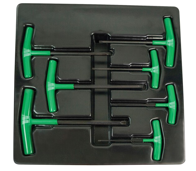 T-greep inbussleutelset, 7-delig