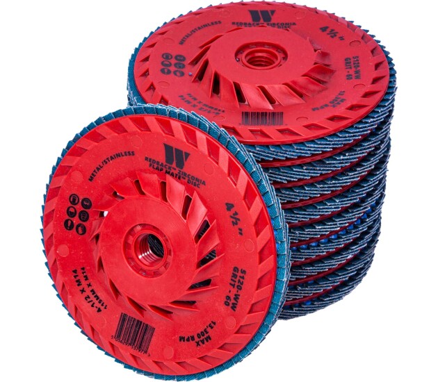 Zirconia lamellenschijf Redback Flap Mate 60 korrel, 10 stuks