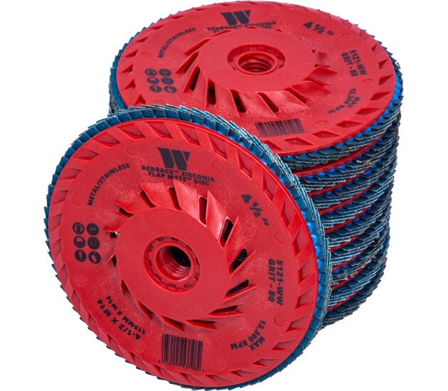 Zirconia lamellenschijf Redback Flap Mate 80 korrel, 10 stuks