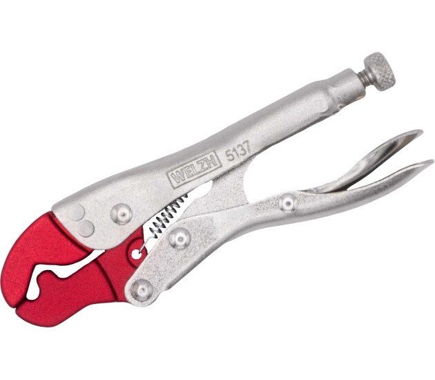 Vergrendelbare klemtang voor gasveren