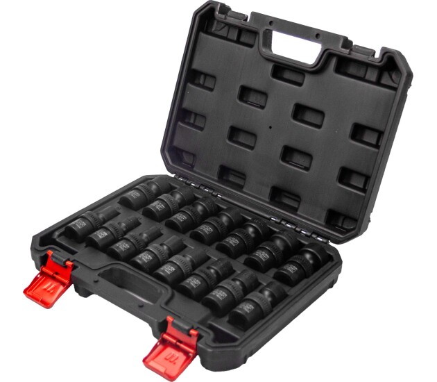 Slagdoppenset met cardanische koppeling 1/2 inch, 15-delig