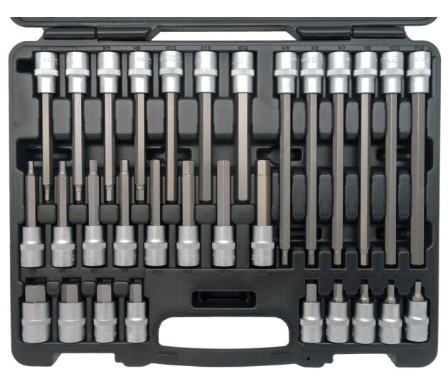 Inbus bitdoppenset 1/2 inch, 30-delig