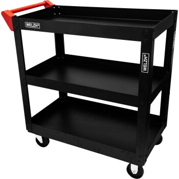 Zware werkplaatstrolley met 3 legborden