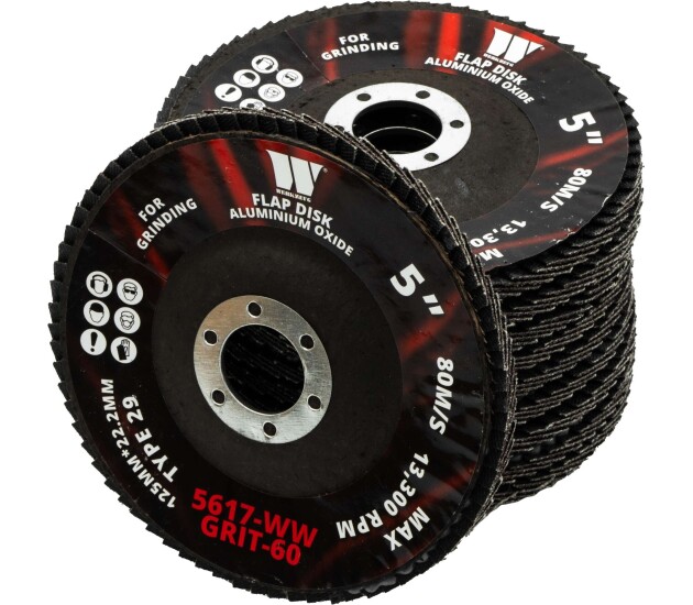 Lamellenschijf aluminiumoxide 125 mm korrel 60