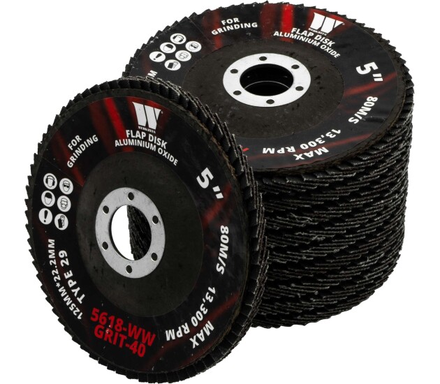 Lamellenschijf aluminiumoxide 125 mm korrel 40
