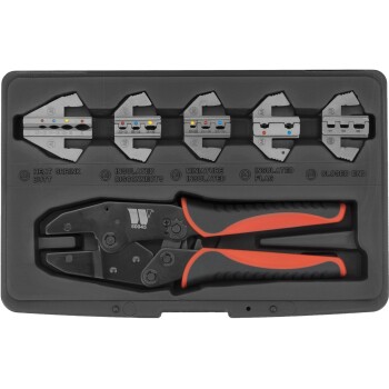 Krimptang set met verwisselbare persbekken 5-delig